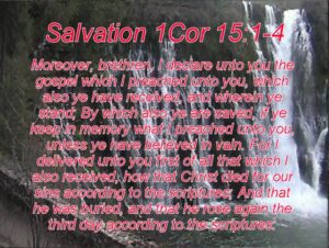 What does the Bible say about Salvation- For I delivered unto you first of all that which I also received, how that Christ died for our sins according to the scriptures; And that he was buried, and that he rose again the third day according to the scriptures: